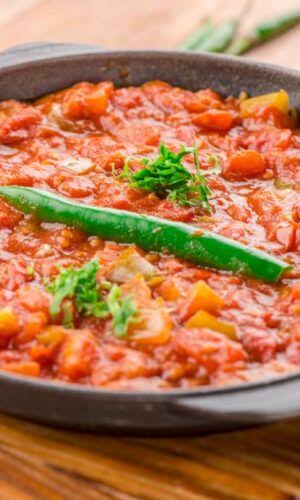 بندورة مع لحمة